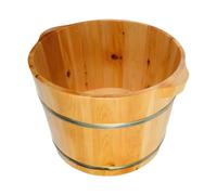 perfeclan Bassin de bain de pieds en bois avec double poignée Seau de bain de pieds réutilisable Baril de pédicure pour pieds portable pour usage domestique, L