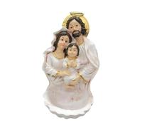 perfeclan Bénitier Catholique Décoration Murale Cadeau Jésus Marie Joseph Statue sur Bol pour Étagère Fête Noël, Blanc