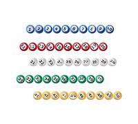 Perfeclan Bingo Ball Tally Ball Remplacement Équipement Durable Balles d'Appel Universelles Balles de Tombola pour Entreprise Fêtes de Famille Voyages, 1 À 50