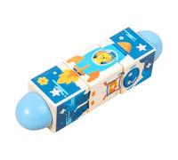 perfeclan Bloc rotatif, puzzle en bois interactif portable pour parents et enfants, jouet éducatif précoce pour les tout-petits, Ciel