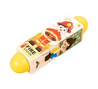 perfeclan Bloc rotatif, puzzle en bois interactif portable pour parents et enfants, jouet éducatif précoce pour les tout-petits, Profession