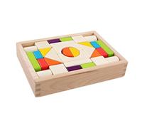 perfeclan Blocs en bois d'empilement 30x, enfants Blocs d'empilement interactifs du jouet d'apprentissage, blocs sensoriels pour enfants réglés pour les