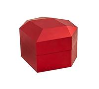 Perfeclan Boîte à bagues avec lumière, élégante et Musicale, étui à Bijoux Portable pour pendentifs et Colliers, idéale pour Une Demande en Mariage, Rouge