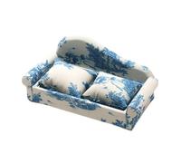 Perfeclan Boîte à Bijoux ouvrable, Double Coussin, Design de Rangement, présentoir à Bijoux, boîte de Rangement Miniature, canapé pour vitrine, Montre de Petite, Bleu