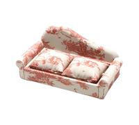 Perfeclan Boîte à Bijoux ouvrable, Double Coussin, Design de Rangement, présentoir à Bijoux, boîte de Rangement Miniature, canapé pour vitrine, Montre de Petite, Rouge Clair