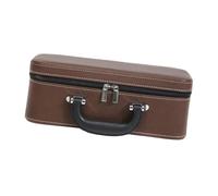 Perfeclan Boîte à Bijoux pour Bracelets, Organiseur avec Fentes, en Cuir PU et Velours, étui de Rangement pour présentoirs, Montres et Maison, Marron 30.5x11.5x15cm