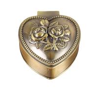 Perfeclan Boîte à Bijoux Vintage, Polyvalente et décorative, en Alliage de Zinc, européen, Porte-Bijoux de Collection, Porte-bagues et Boucles, CŒur