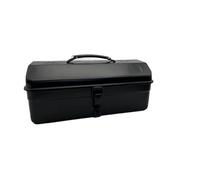 perfeclan Boîte à Outils Métallique Vide, Coffre à Outils pour Garages et Ateliers, Coffre à Outils Multifonctions Verrouillable avec Poignée, Organisateur D, Noir