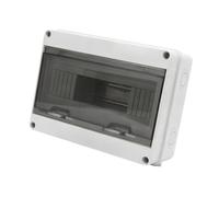 perfeclan Boîte de distribution électrique, boîtier pour projet électrique, étanche à la pluie, avec rail DIN, IP65, fixation murale, couvercle transparent, 25.5 X 10.8 X 20 Cm