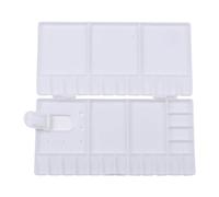 Perfeclan Boîte de Palette d'aquarelle vide, Palette de peinture avec trou pour les doigts, plateau de mélange de Gouache de grande capacité pour peinture à