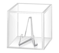 perfeclan Boîte de présentation de médiators de guitare, boîte de médiator de guitare avec support, support de boîte de rangement, conteneur de stockage, Base Transparente