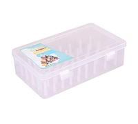 Perfeclan Boîte de Rangement en Plastique pour Broderie, Machines à Coudre - 42 Pièces Pilier Empêche Twining, Transparent