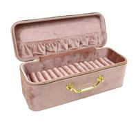Perfeclan Boîte de Rangement pour Bijoux avec Couvercle, présentoir à Bijoux, boîte à Bracelets pour Femmes et Filles, Vente de Bureau, Rose