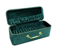 Perfeclan Boîte de Rangement pour Bijoux avec Couvercle, présentoir à Bijoux, boîte à Bracelets pour Femmes et Filles, Vente de Bureau, Vert