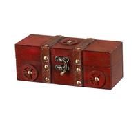 Perfeclan Boîte de Rangement pour Bijoux, Organiseur de Bijoux, boîte à Souvenirs compacte, à trésors en Bois pour Broches, Anniversaire, Saint-Valentin, Rouge