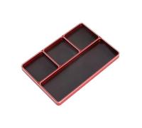 perfeclan Boîte de rangement pour vis, plateau organisateur, porte-vis en aluminium pratique et polyvalent pour modèles RC, électronique, vis, douilles et, Rouge