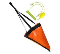 Perfeclan Bouée de dérive avec Ligne de largage, Frein de dérive, Ancre Flottante pour Kayaks, Bateaux de pêche, Yachts et pontons, Corde Verte, 32 Pouces