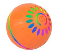 Perfeclan Boule Interactive Automatique Jouet Intelligent Lumineux Entraînement Mâchage Électrique pour Chien Matière PP Fonction USB Convient pour Intérieur Ex, Orange
