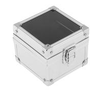 Perfeclan Carie d'affichage de la boîte de Montre 1 Emplacement de Luxe Premium Watch Rangement Box Organisateur de Bijoux pour Bijoux Memento Keepsake, Argent