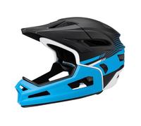 Perfeclan Casque de Vélo Intégral Doublure Amovible et Lavable équipement de Cyclisme Casque de Vélo de Montagne pour Femmes Hommes Adultes Activités de Plein A, Bleu Noir