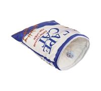 Perfeclan Cat House Cave Lit Douillet Sac de Couchage Chat Jouet Suspendu Accessoire Forme Sac de Chips en Peluche Fonction Pliable Convient pour Repos Relaxati, Blue Blanc