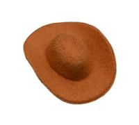 perfeclan Chapeau de cowboy miniature à l'échelle 1:6, accessoire de poupée à collectionner, figurine d'action décorative pour les familles, Brun