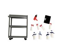 perfeclan Chariot à outils miniature à l'échelle 1/18, pour loisirs créatifs, véhicules à deux niveaux, accessoires et jouets pour parkings, ateliers de, Style D