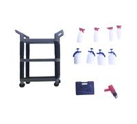 perfeclan Chariot à outils miniature à l'échelle 1/18, pour loisirs créatifs, véhicules à deux niveaux, accessoires et jouets pour parkings, ateliers de, Style C