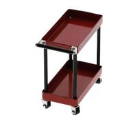 perfeclan Chariot à outils RC pour SCX10, design réaliste, porte-outils classique double couche en métal pour parkings, ateliers et garages, Rouge