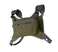 Perfeclan Chest Pack Sac de Poitrine Poche Harnais Oxford Multipoche avec Bandoulière Ajustable et Compartiments Étanches Adapté à La Randonnée Cyclisme Entraîn, Vert