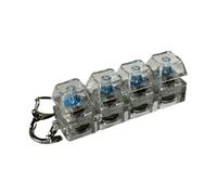 perfeclan Clavier anti- à 4 touches, porte-clés, clavier mécanique, jouet amusant et relaxant, bouton de décompression portable, Clair
