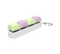 perfeclan Clavier sensoriel à 4 touches, jouet mécanique, porte-clés anti- pour adultes, cadeau, Violette Verte