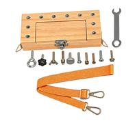 Perfeclan Coffret à Outils pour Enfants, Ensemble de Tournevis et Planche à Outils en Bois avec Sangle de Transport, idéal pour l'apprentissage précoce et