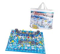 perfeclan Coffret de jeu de construction d'aéroport, jouet de luxe pour garçons, à partir de 3 ans, cadeau d'anniversaire pour enfants, 200 Pièces