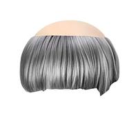 perfeclan Costume de Moine Chauve pour Halloween, Accessoire de Décoration Réaliste, Fournitures pour Hommes, Halloween, Chauve, Cosplay à Thème, Gris argenté