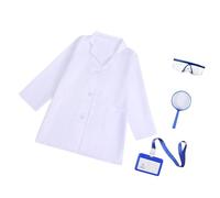 perfeclan Coteau de médecin pour enfants, costume de la journée de, costume d'infirmière de cosplay drôle, manteau de costume de fête pour les enfants, L