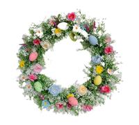 Perfeclan Couronne de Pâques Ronde en Forme d'œuf de Pâques, idéale pour décorer Une Porte au Printemps ou en été, pour Les fêtes, l'intérieur ou