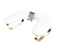 perfeclan Coussin repose-mains pour salon de manucure avec support de téléphone, cadre en fer, support confortable pour les mains, Blanc