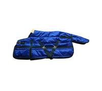 Perfeclan Couverture d'hiver Épaisse pour Poney, Vêtement Imperméable et Respirant Anti-Froid avec Garniture Chaude, Harnachement d'Écurie pour Petit Cheval, Taille Ajustable, Bleu Royal, 110 cm
