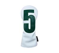 Perfeclan Couvre-tête de Club de Golf en Cuir PU, Protection pour Bois, enveloppe de tête étanche, Manchon de Protection pour, Cadeau d'entraînement, Blanc 5
