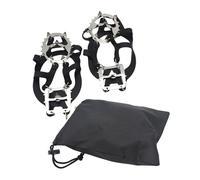 Perfeclan Crampons pour chaussures d'hiver, griffes pour chaussures, extensibles, portables, pour la traction sur glace, pour hommes et femmes, pour le, Black M