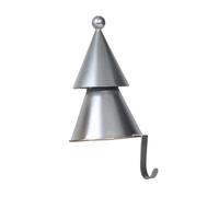 perfeclan Crochet pour chaussettes de Noël, réutilisable, décoration de Noël polyvalente pour escalier, maison de vacances, Argent