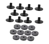 perfeclan de 10 manchons et patins en feutre pour pieds de cymbales - Pièces de rechange professionnelles de qualité supérieure pour une durabilité, Coussinets En Feutre Noir