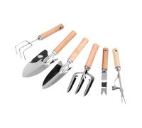 perfeclan de 6 outils de jardin à main : bêche, pelle ergonomique, fourche à main robuste pour le désherbage et le repiquage.