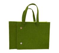 perfeclan de Rangement Pliable en Feutre, compartimenté, avec poignées, épais, Multifonction, pour l'école, Les Vacances, Le Travail, Le Bureau, Les, Vert