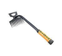 Perfeclan Désherbeur Portable et Polyvalent en Acier au manganèse, idéal pour arracher Les Mauvaises Herbes, désherber pelouses, terrasses, Jardins et potagers, 11 Dents