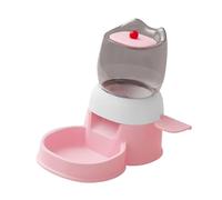 Perfeclan Distributeur Automatique pour Animaux Station d'alimentation Abreuvoir et Distributeur de Nourriture avec Bouton Poussoir Adapté pour Chats et Chiens, Rose
