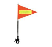 Perfeclan Drapeau de vélo Haute visibilité, imperméable, résistant aux déchirures, Orange, réfléchissant, Double Face, pour voiturettes de Golf, pour Adultes à
