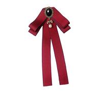 Perfeclan Écharpe Broche Noeud Élégant Accessoire de Mode pour Femmes, Rouge