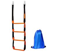 Perfeclan Échelle de Corde Marine, échelle de Bain, légère, Stable, Portable, antidérapante, pour canoë, Bateau Gonflable, canot, Bateau à Moteur, 4 Marches 30x114cm